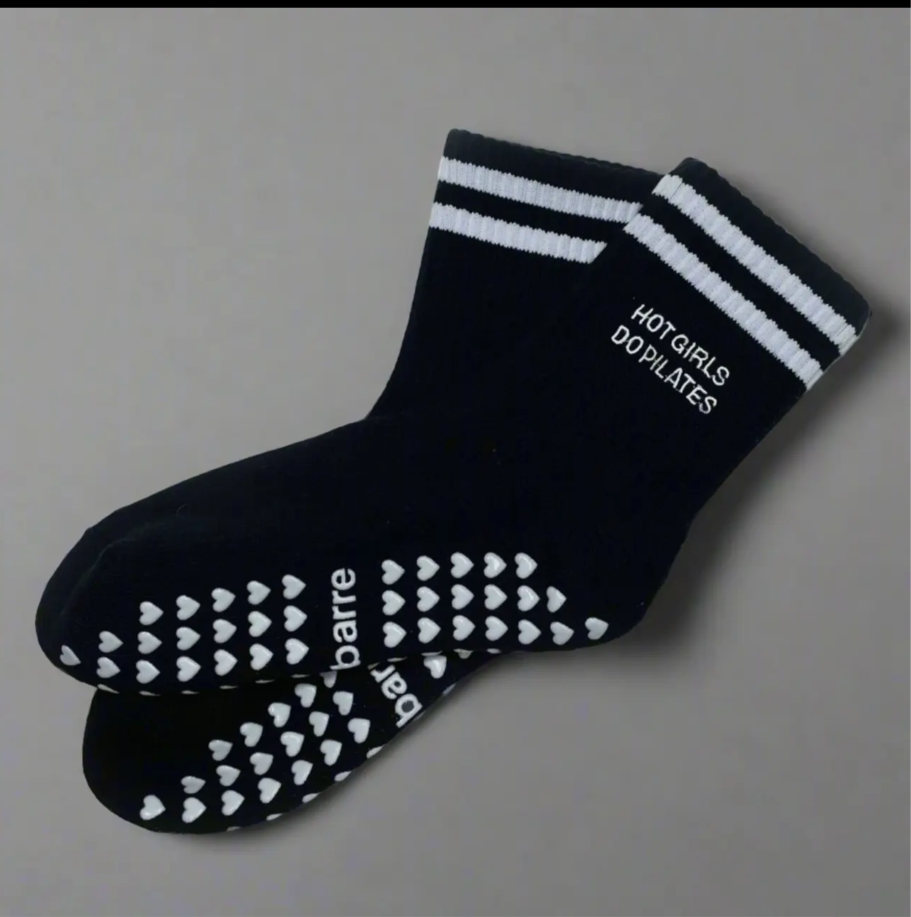 Hot Girls Do Pilates Grip Socks - Black