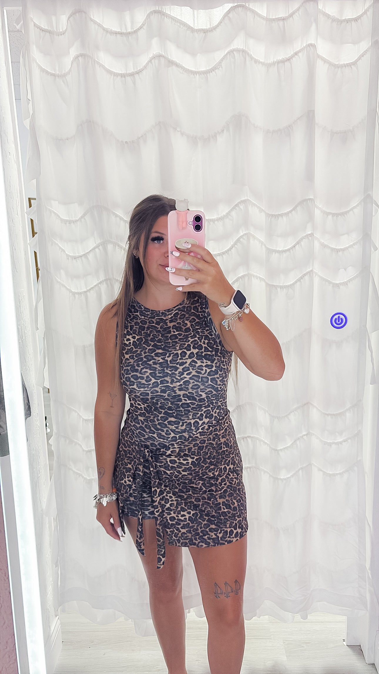Leopard Wrap Athletic Dress