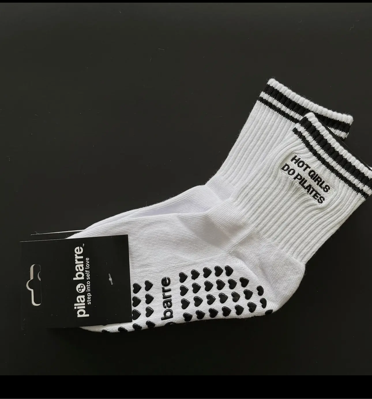 Hot Girls Do Pilates Grip Socks - White