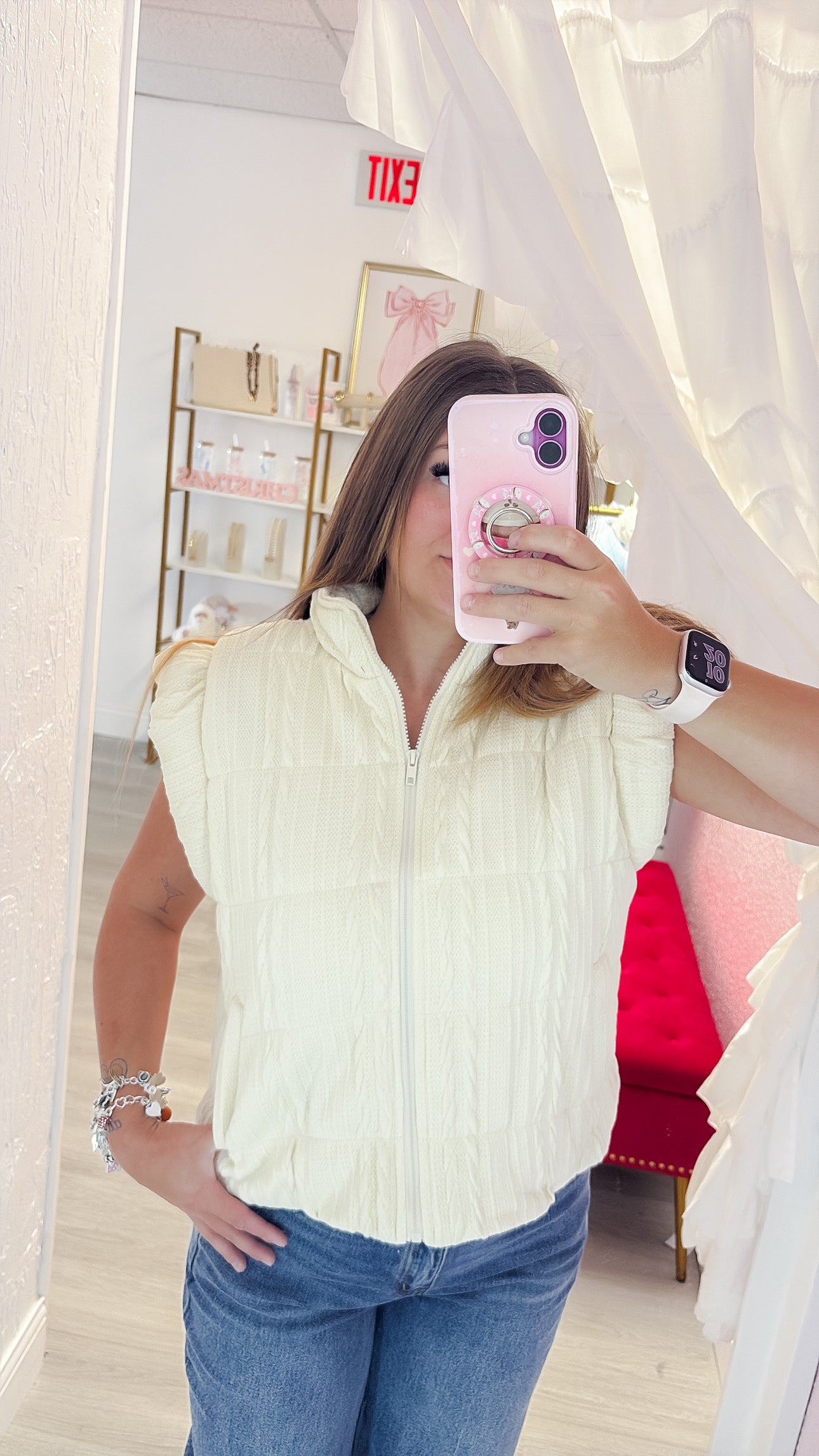 Cable Quilted Vest