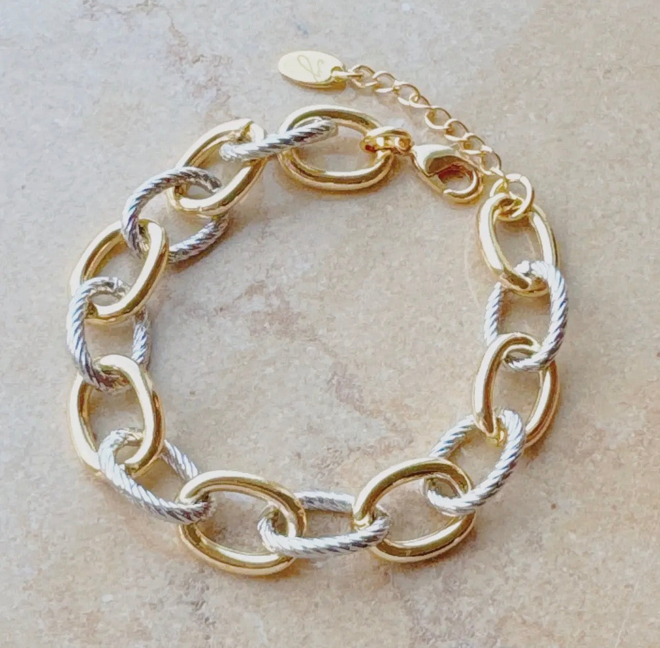 Two Tone Chain Bracelet