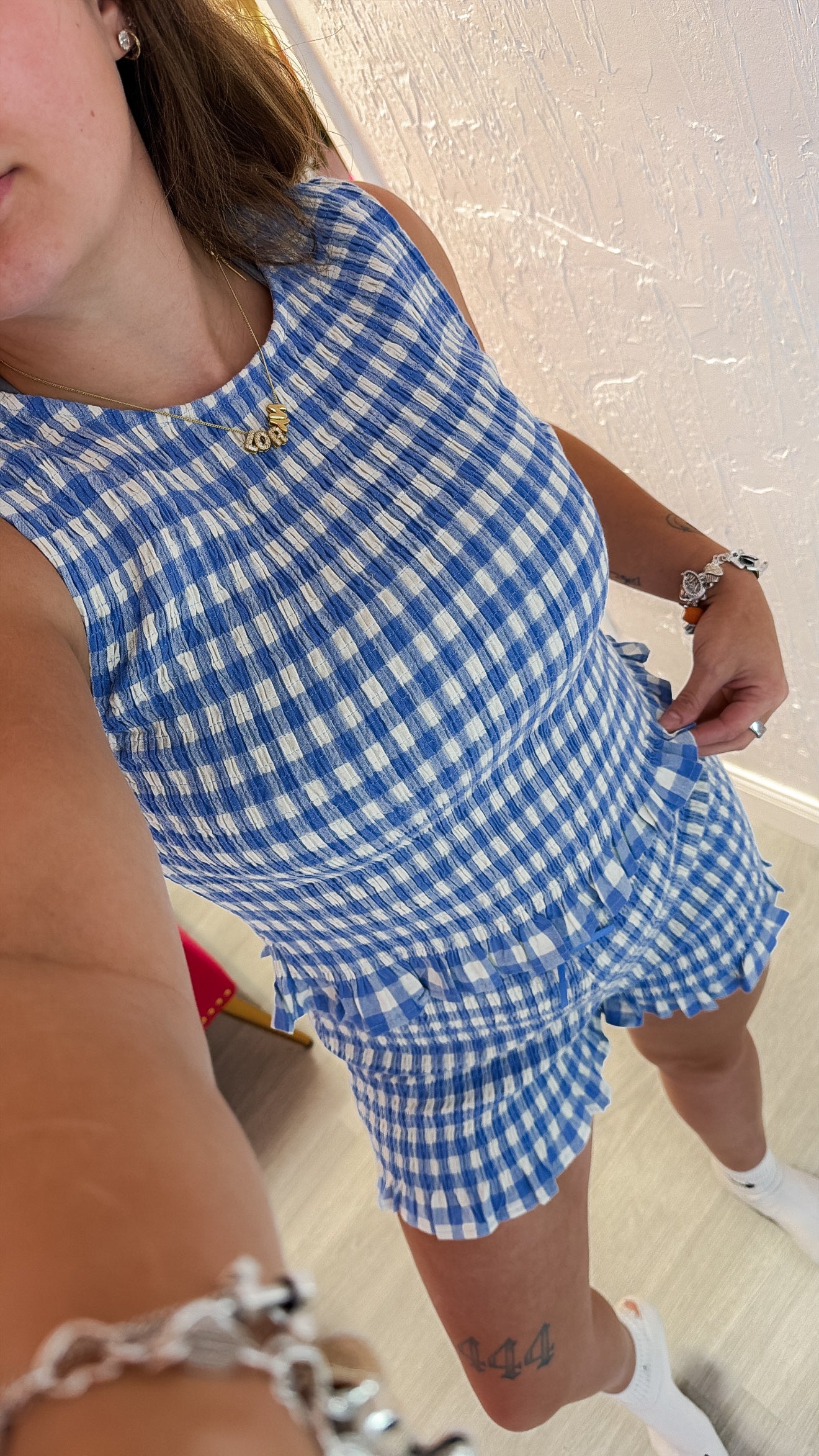 Blue Gingham Spring Set