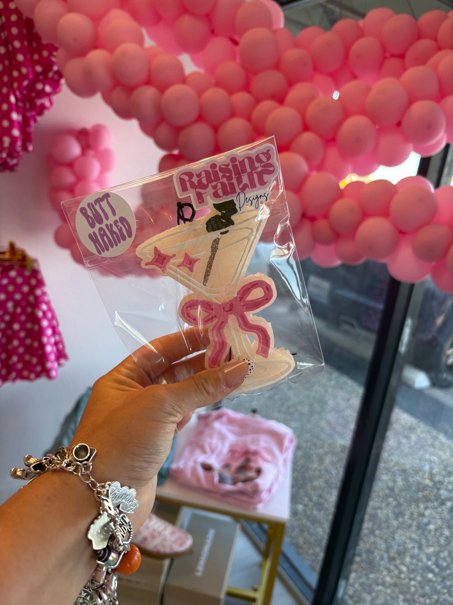 Pink Bow Martini Freshie