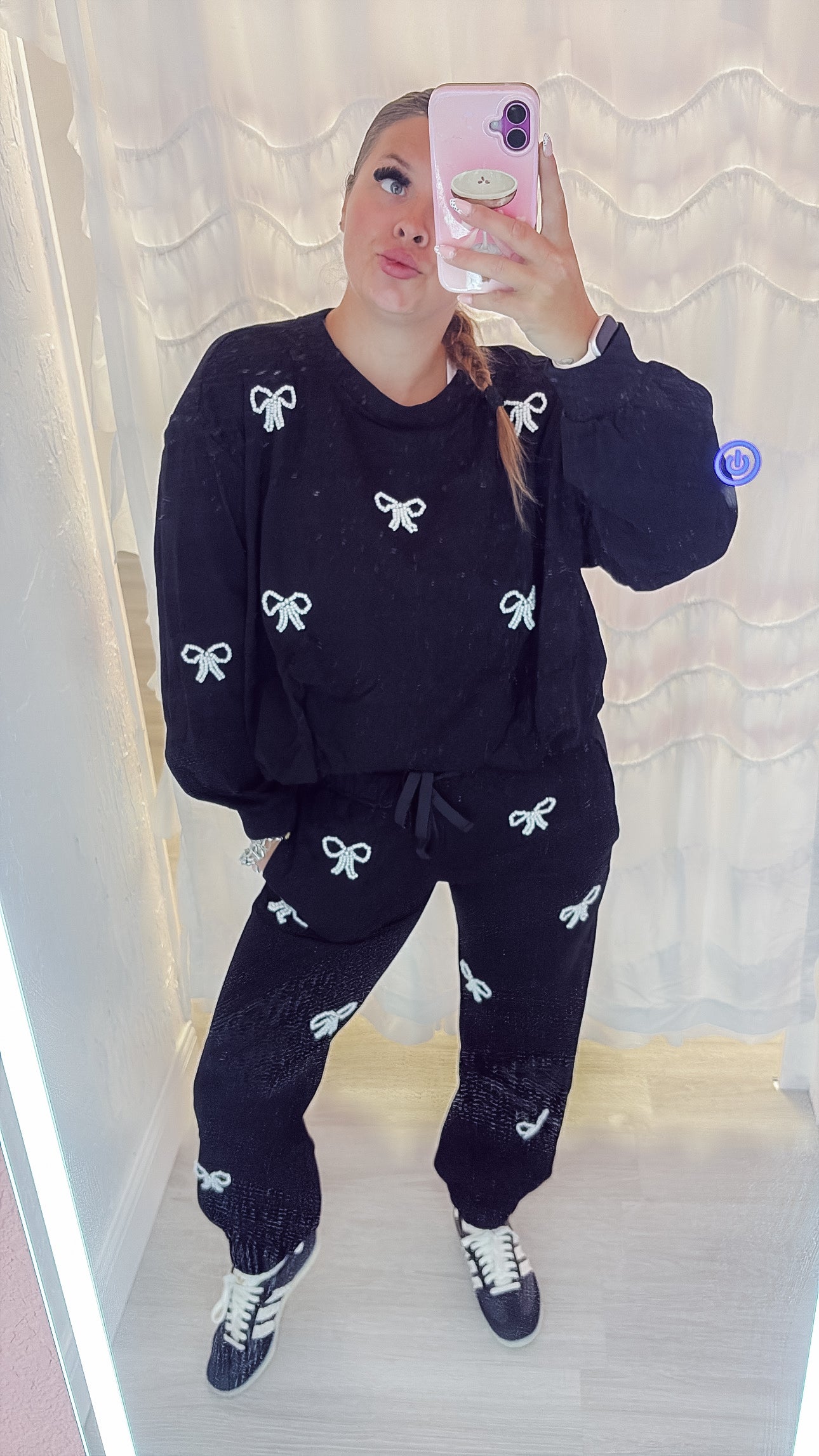 Beaded Bow Matching Set