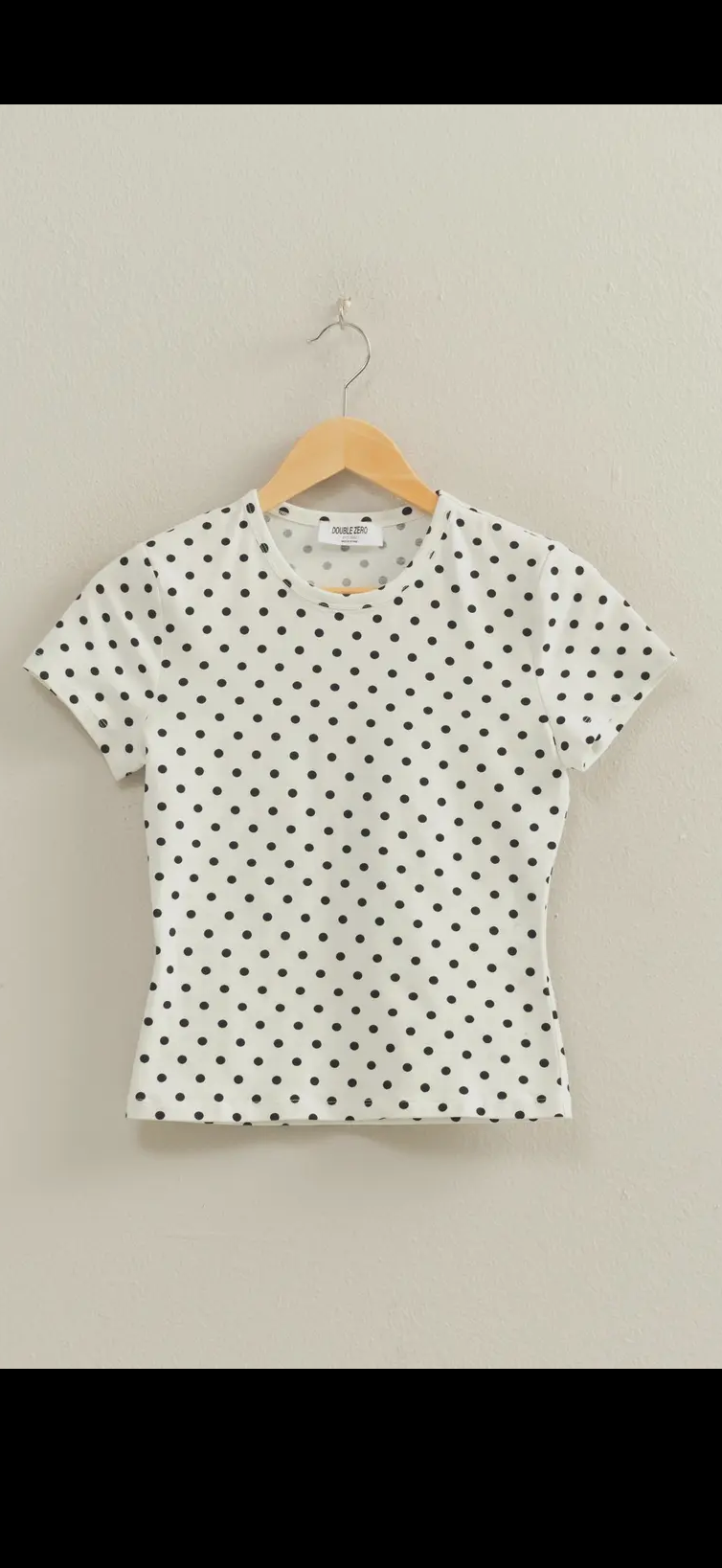 White Polka Dot Short Sleeve Shirt