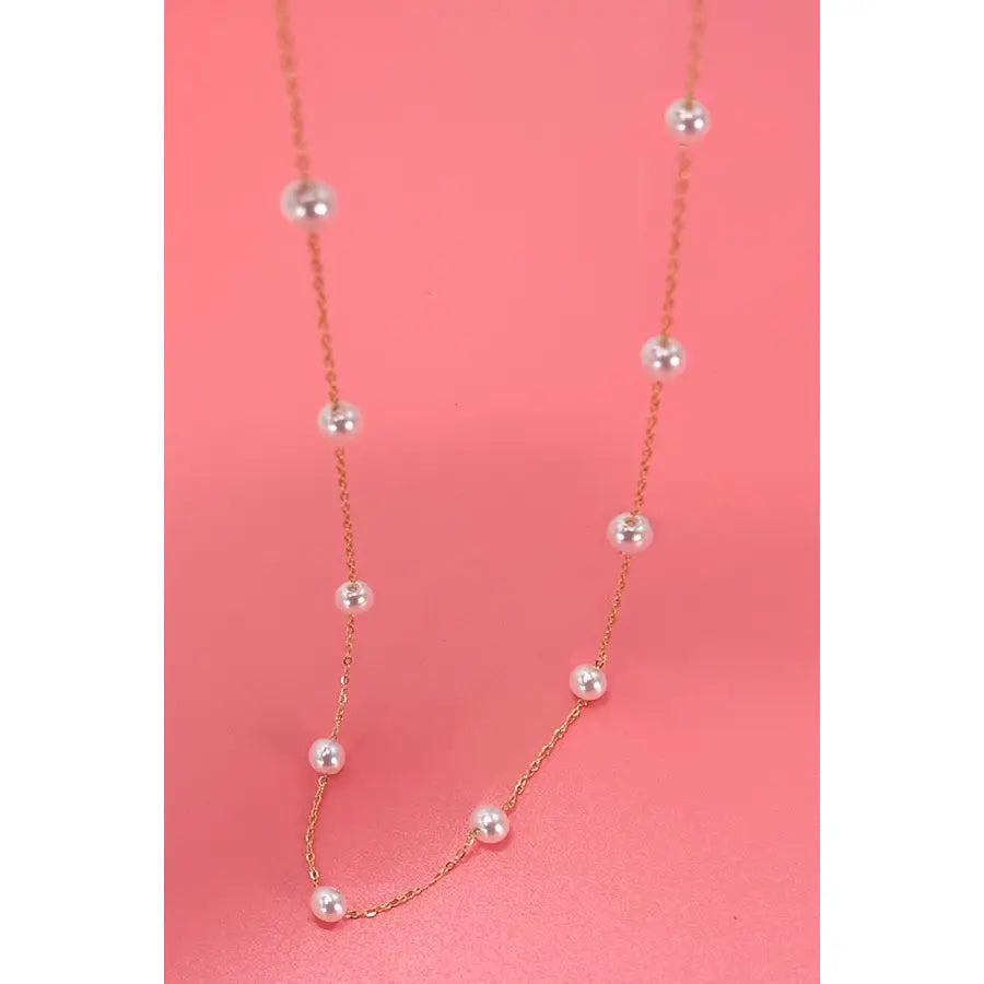 Pearl Station Necklace