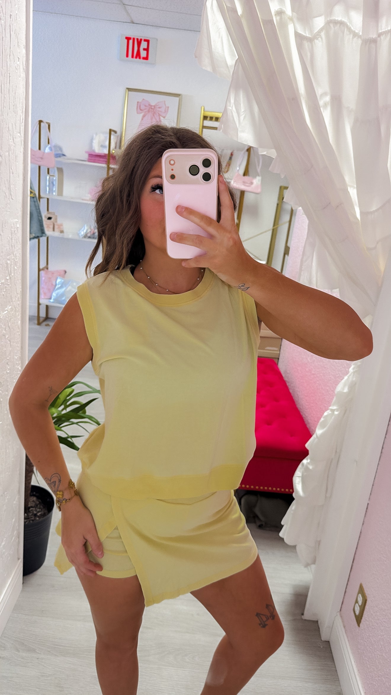 Yellow A Line Cotton Set