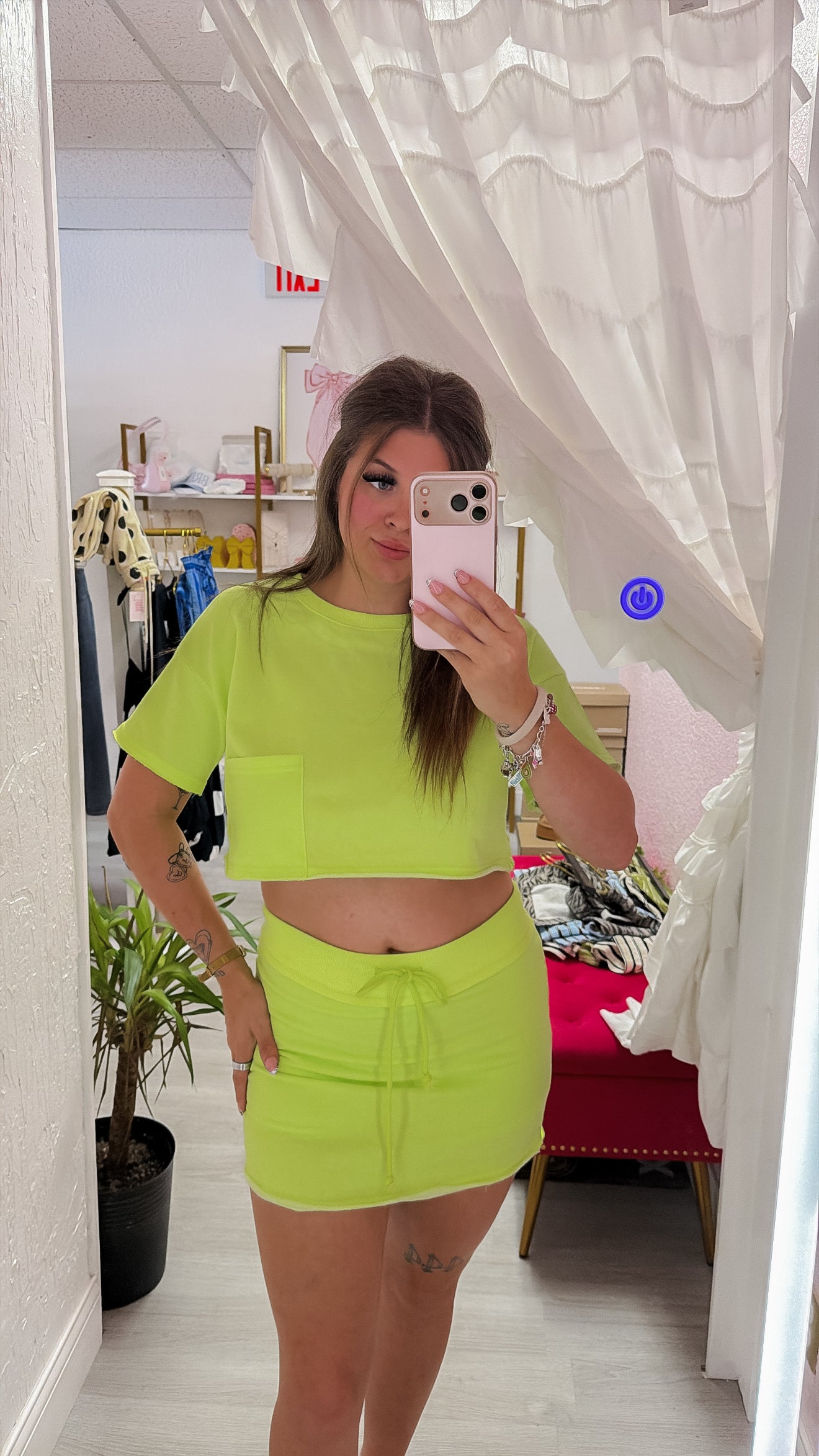 Nora Crop T Shirt And Skort Set