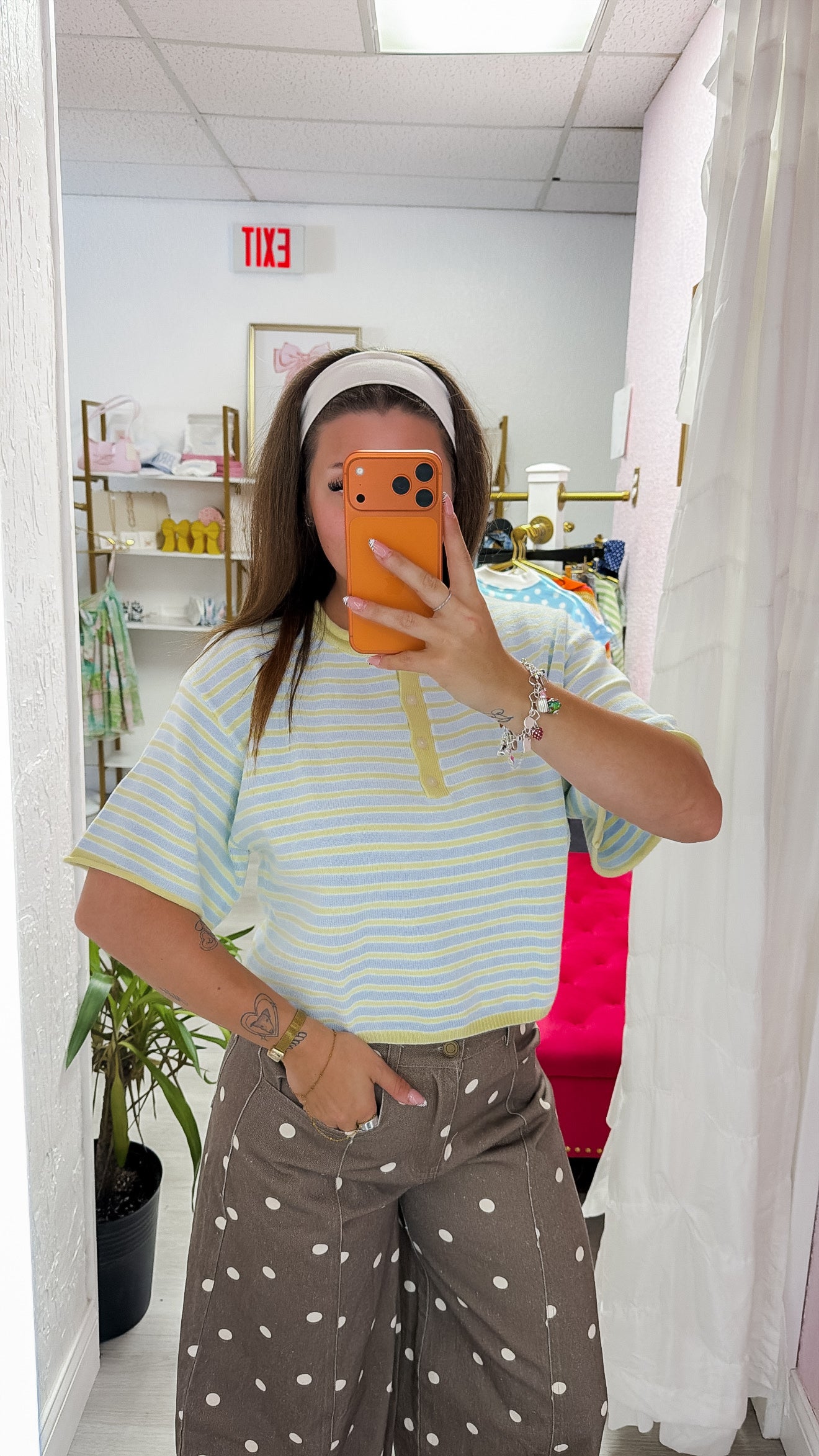 Blueberry Lemonade Stripe Knit Top