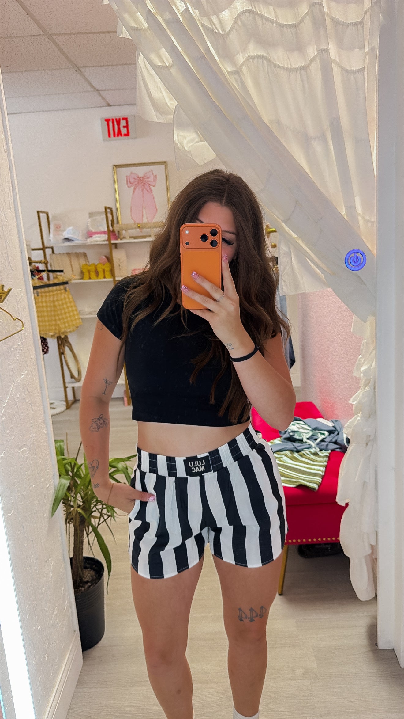Black Stripe Boxer Shorts