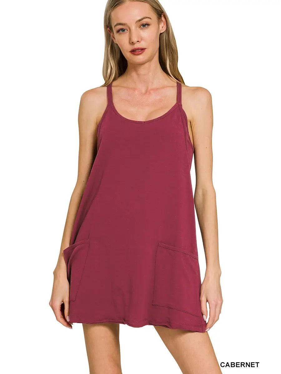 Movement Mini Dress - Maroon