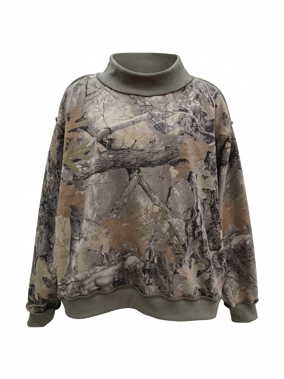 Dark Camo Mockneck Sweatshirt