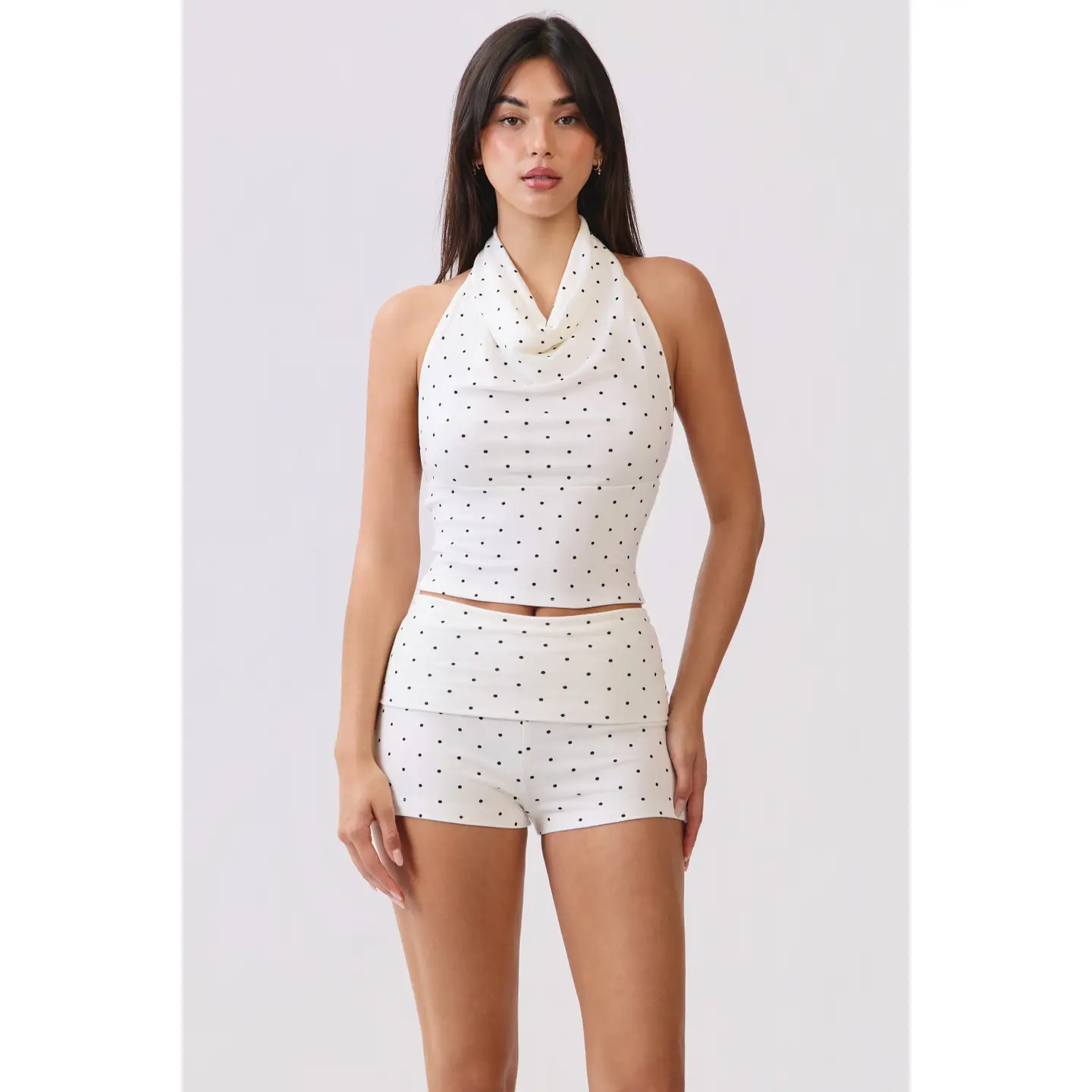 Polka Dot Halter Top & Shorts Set