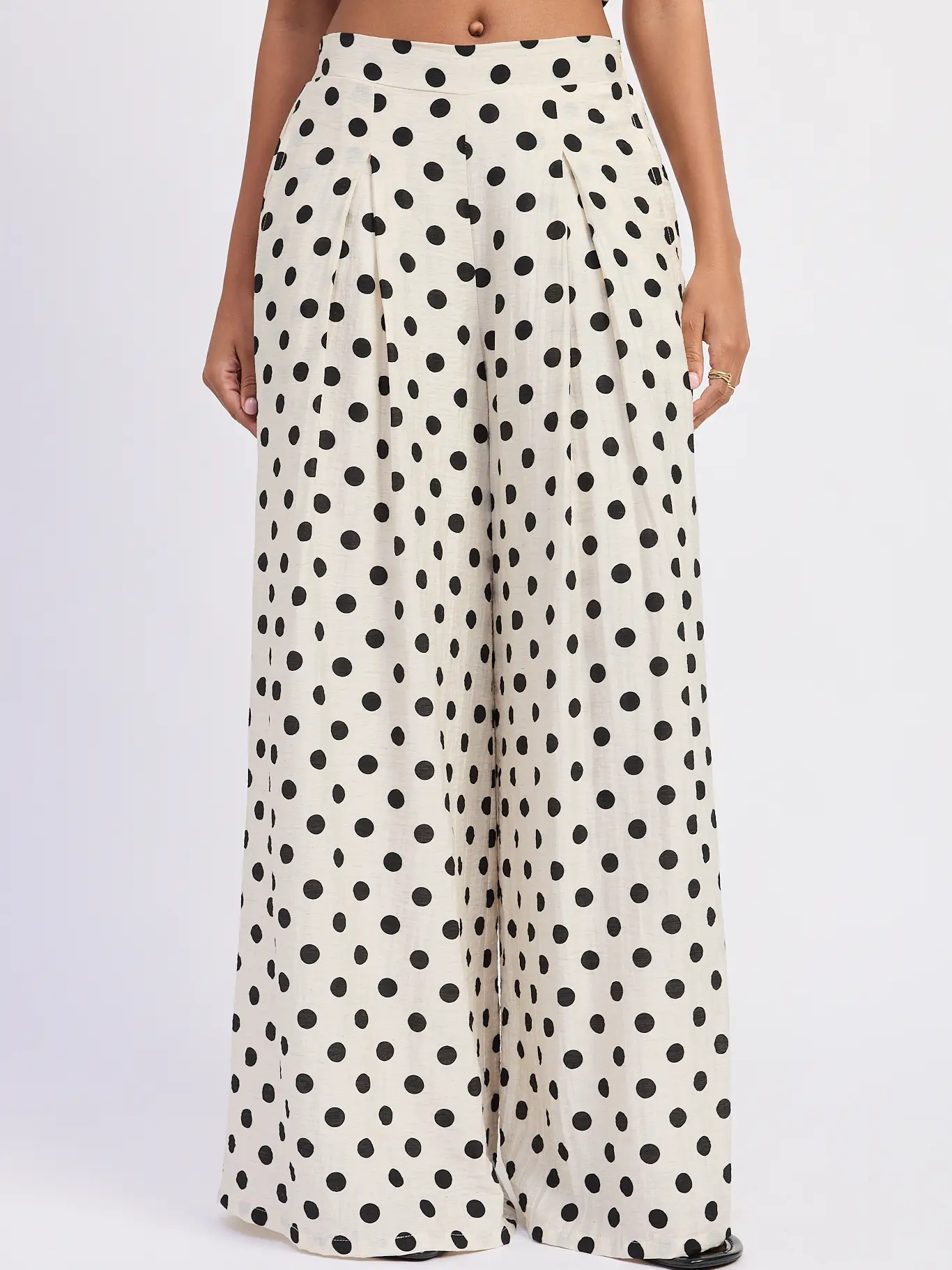 Wide Leg Polka Dot Pants