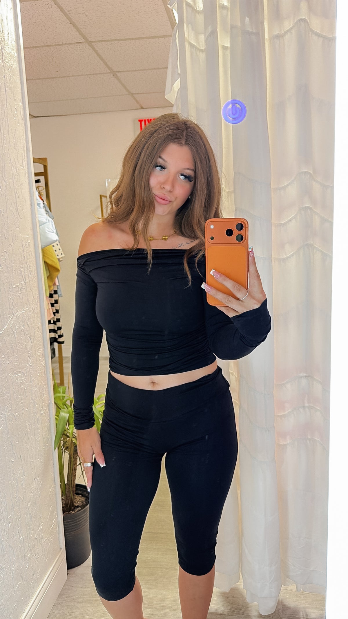 Sora Fold Over Waistband Capri Leggings