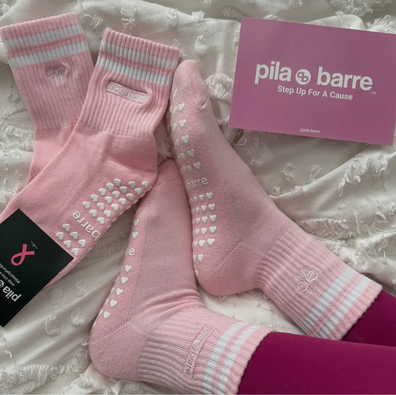 Pila Pink Pilates Grip Sock