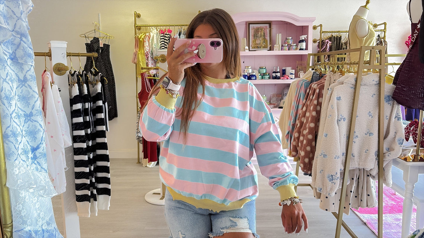 Ruffle Sleeve Long Sleeve Top