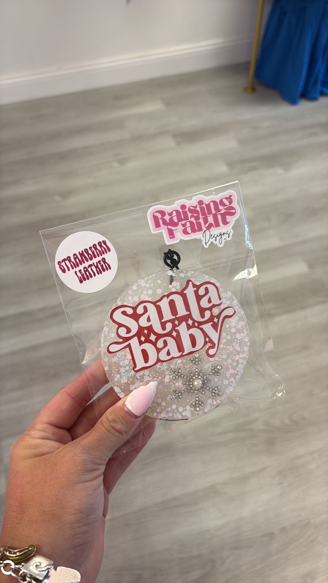 Santa Baby Freshie Strawberry Leather