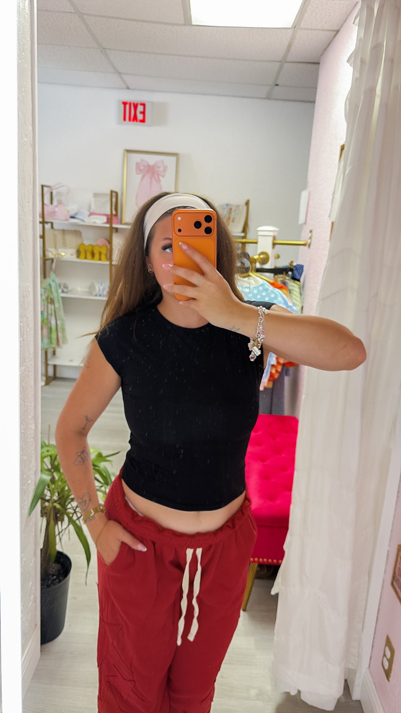 Black Cap Sleeve Crew Neck Tee