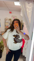 Dachshund Graphic Short Sleeve Sweater Top
