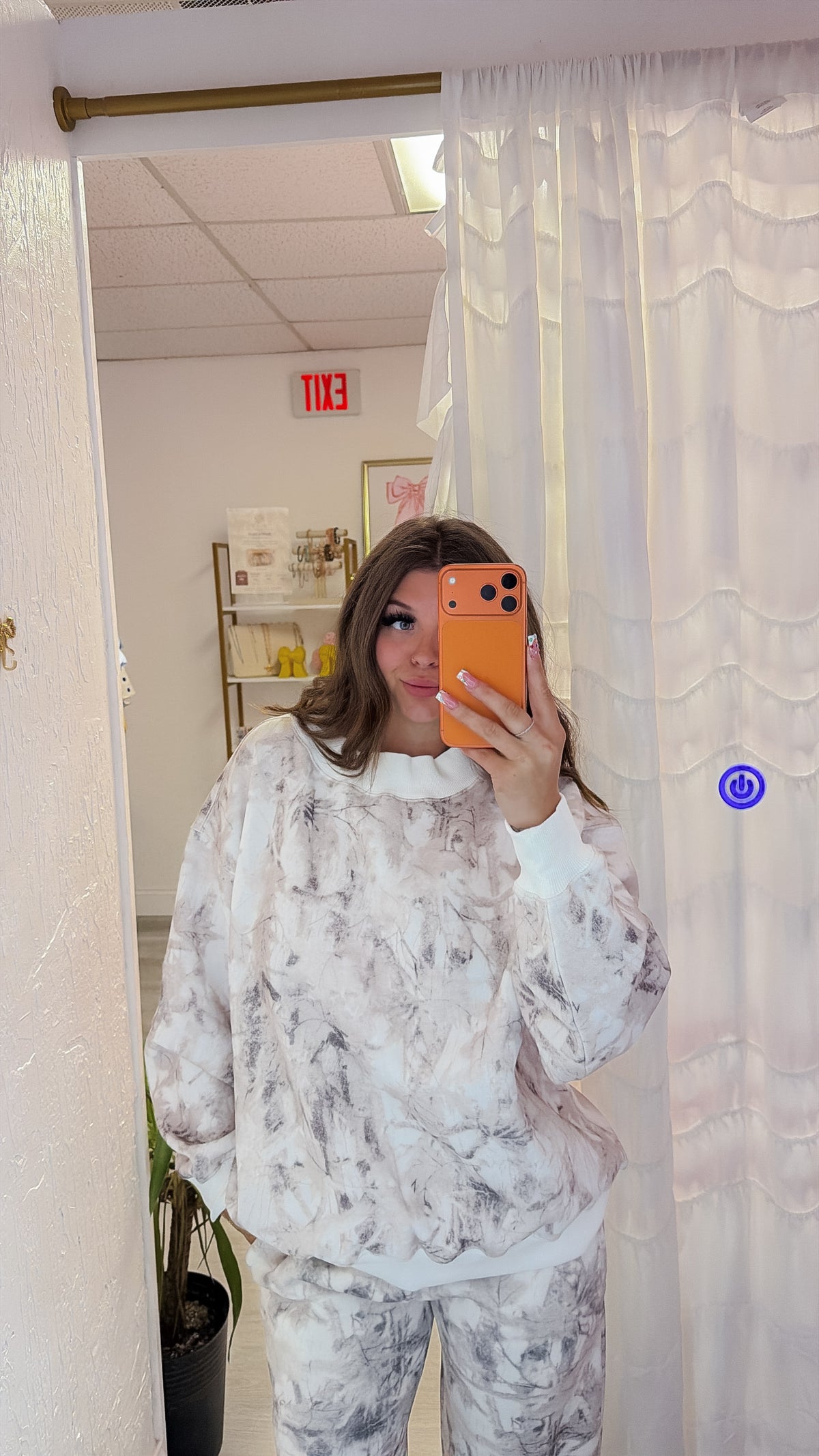 Avery Light Woodland Camo Mock Neck Sweatshirt