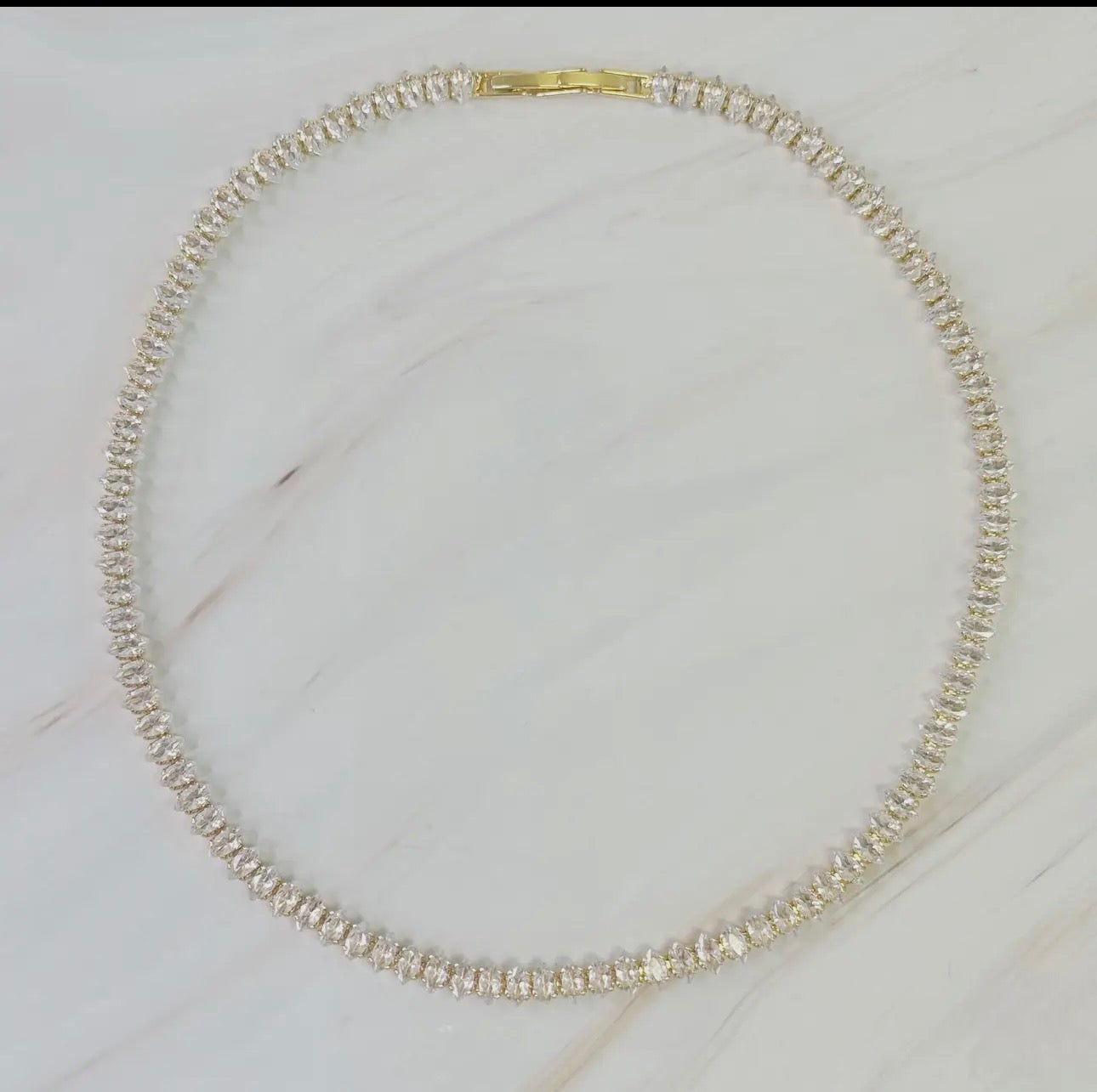 Marquise Tennis Necklace