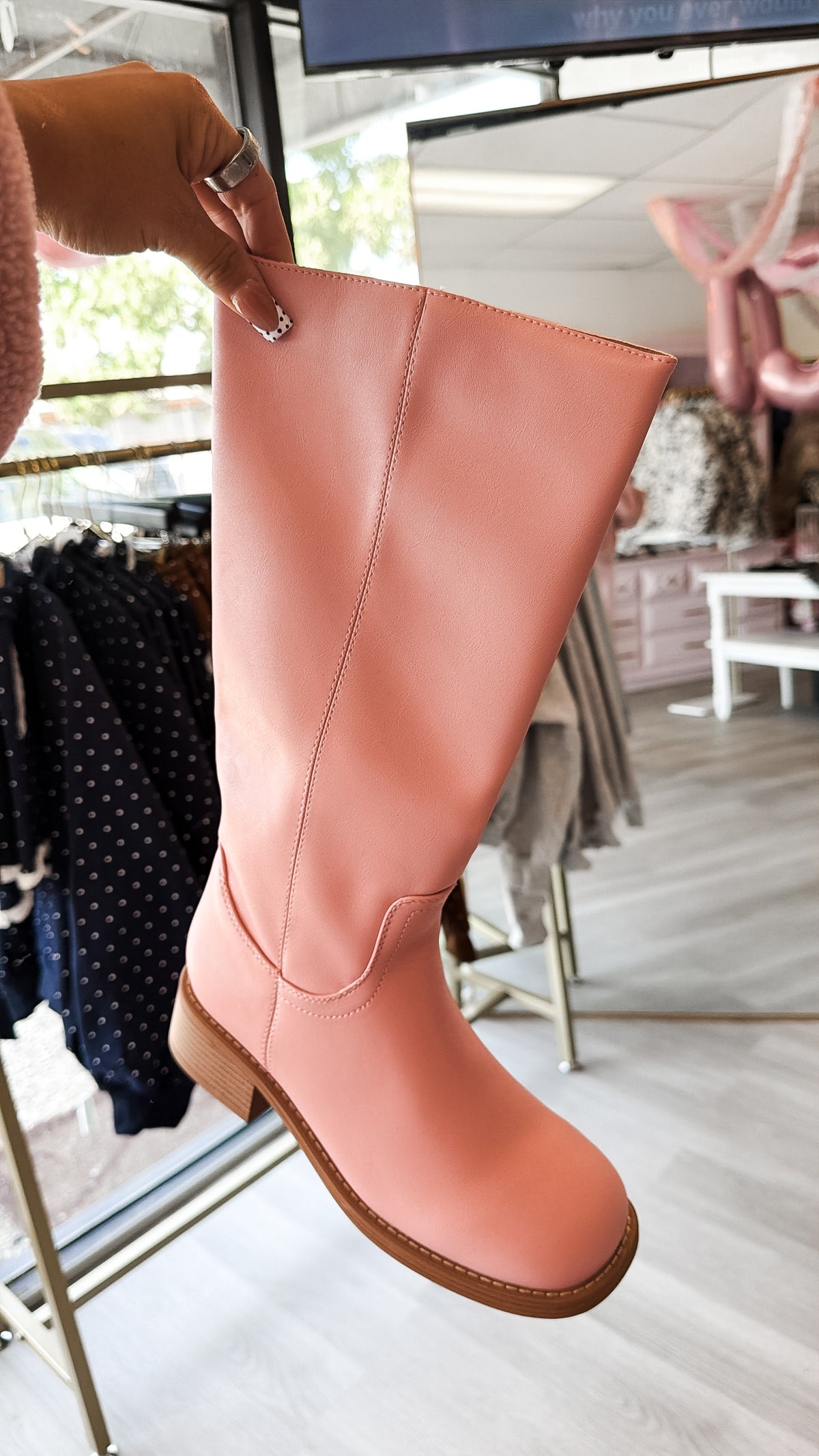 Jenni Tall Riding Boot - Pink