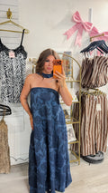 Allah Floral Print Scarf Maxi Dress
