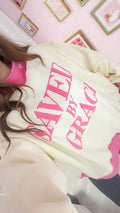 Saved By Grace Puff Print Sweatshirt