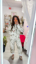 Snow Leopard Barrel Leg Jeans
