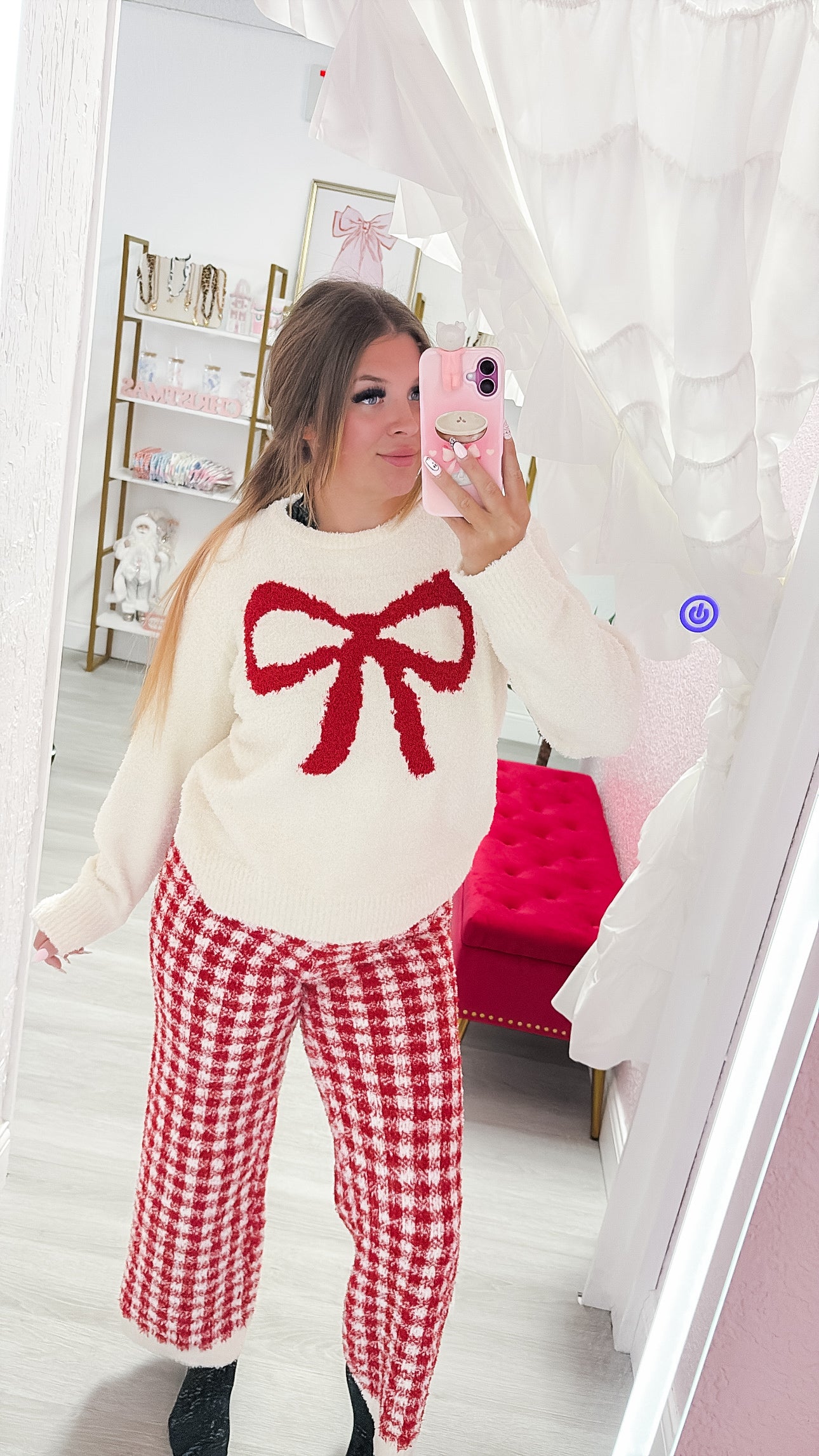 Cozy Red Bow Lounge Set