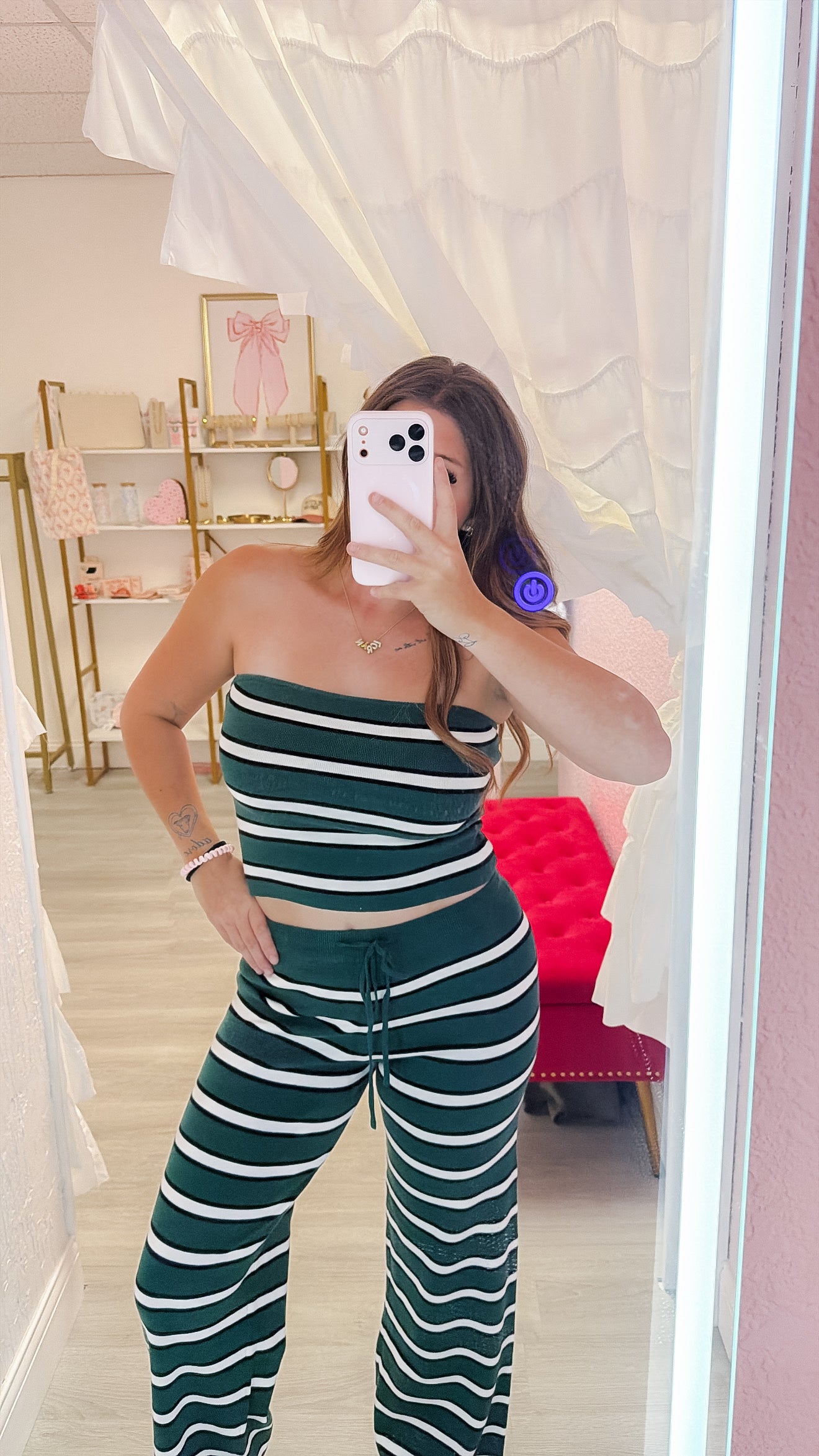 Emerald Tube Top and Flair Set