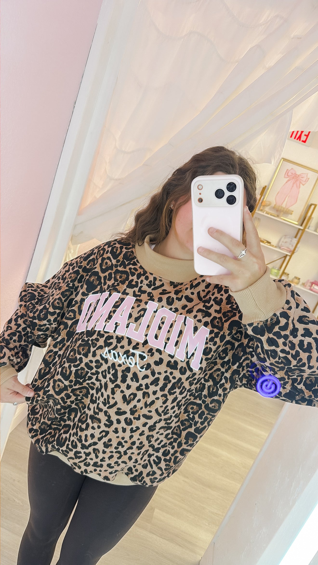 Leopard MIDLAND Mockneck