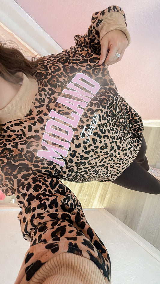 Leopard MIDLAND Mockneck