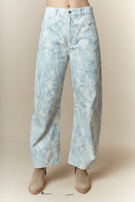 Camo Corduroy Barrel Pants