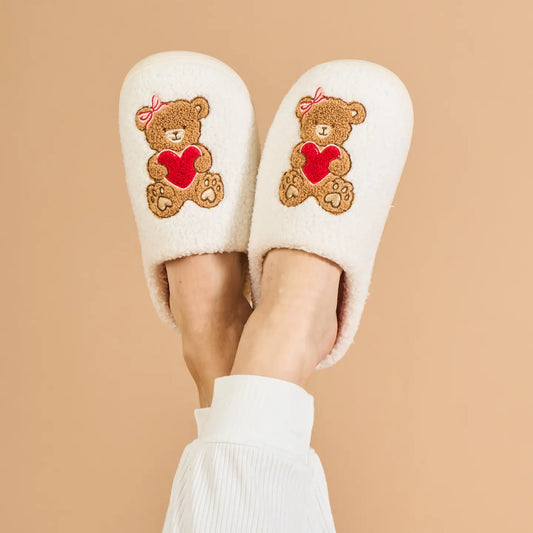 Fuzzy Slippers Pre-Pack-Teddy Bear Hugs