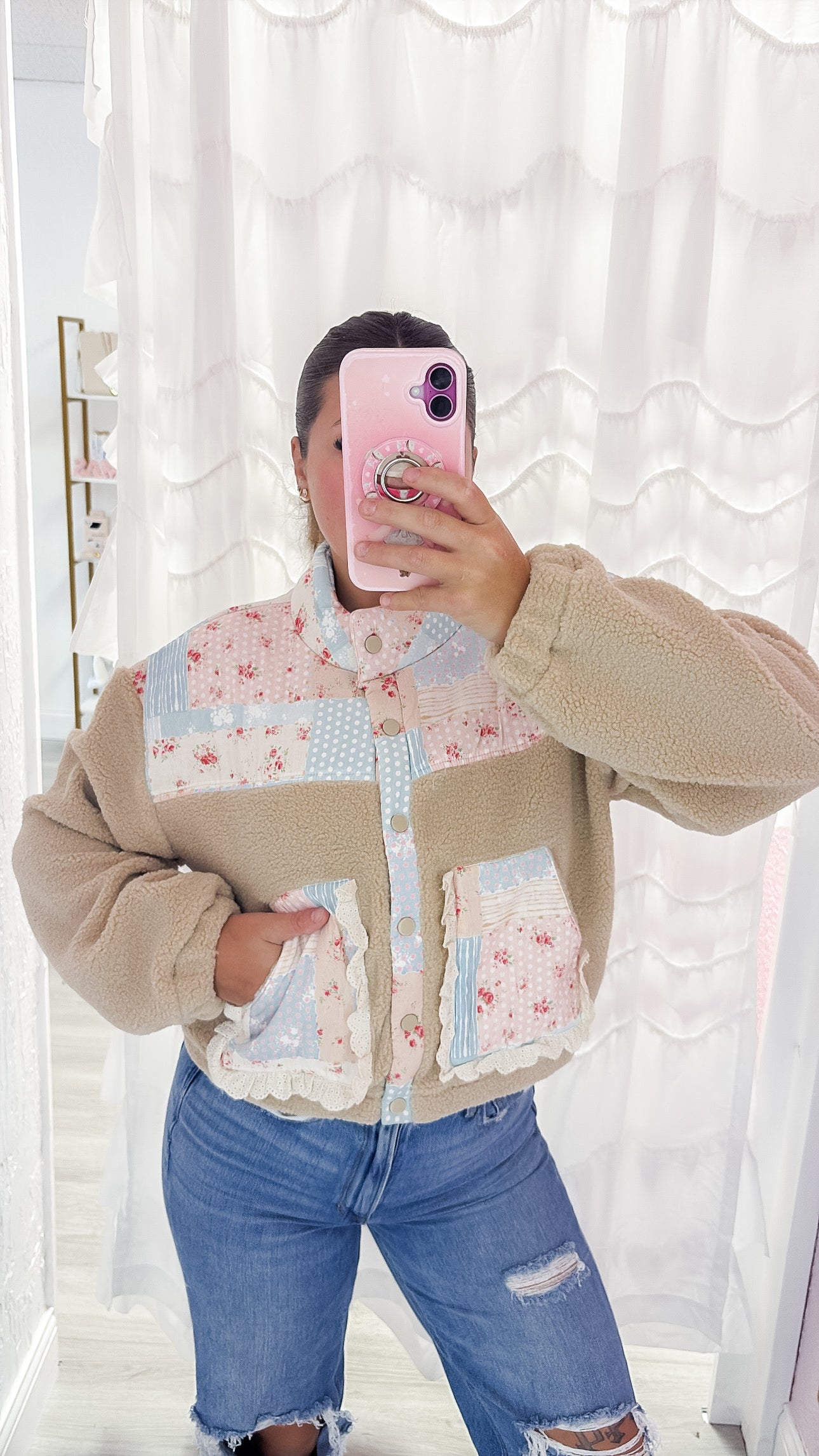 Coquette Ruffle Sherpa Jacket RESTOCK