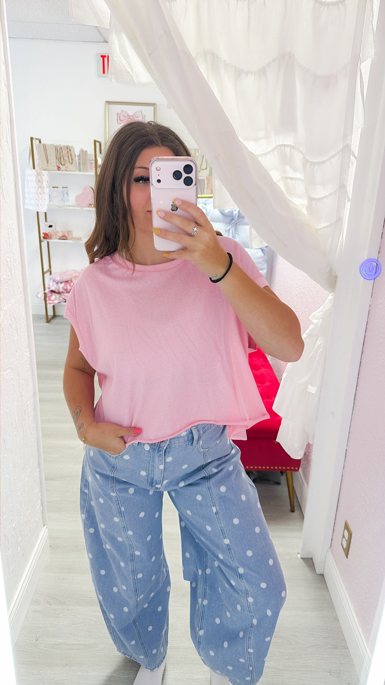 My Time Boxy Tee Pink