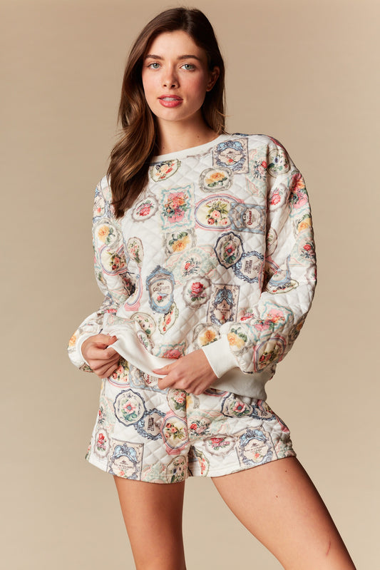 Vintage Label Quilted Lounge Set