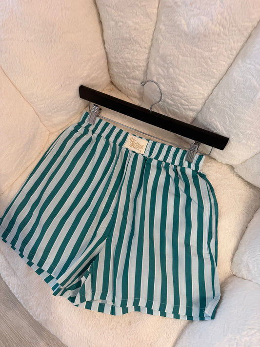 All Day Boxer Shorts–Sicily Stripes Teal