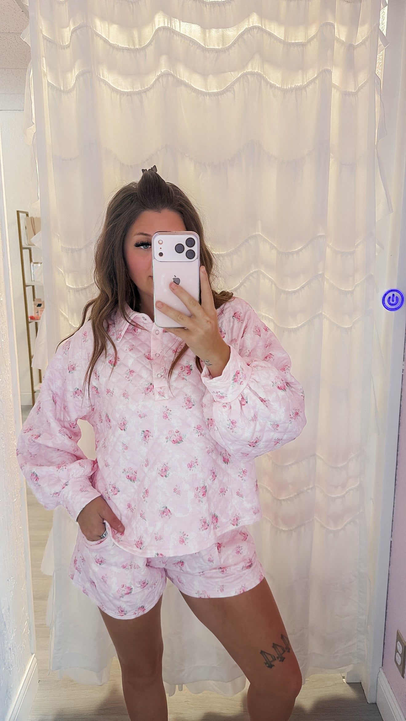 Rose Quilted Floral Lounge Set