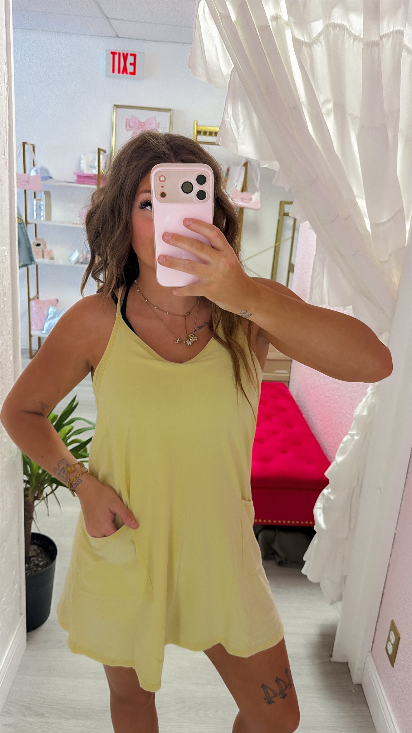 Yellow Cotton Sports Dress