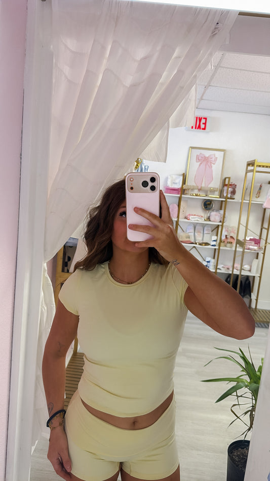 Butter Soft Span Jersey Yoga Short Sleeve Top