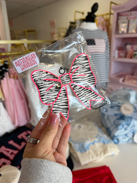 Zebra Bow Freshie