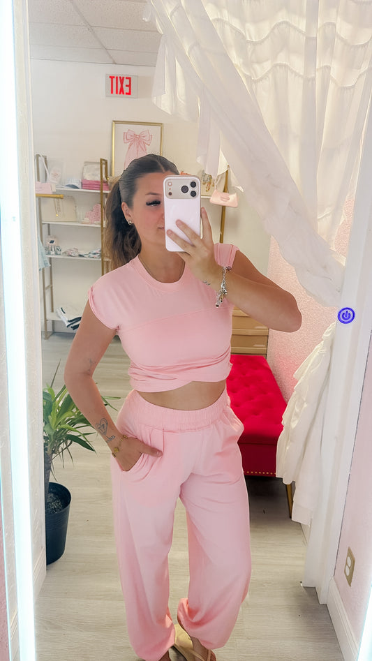 Cotton Lycra Crossover Set
