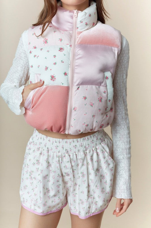 Patchwork Puffer - Pink