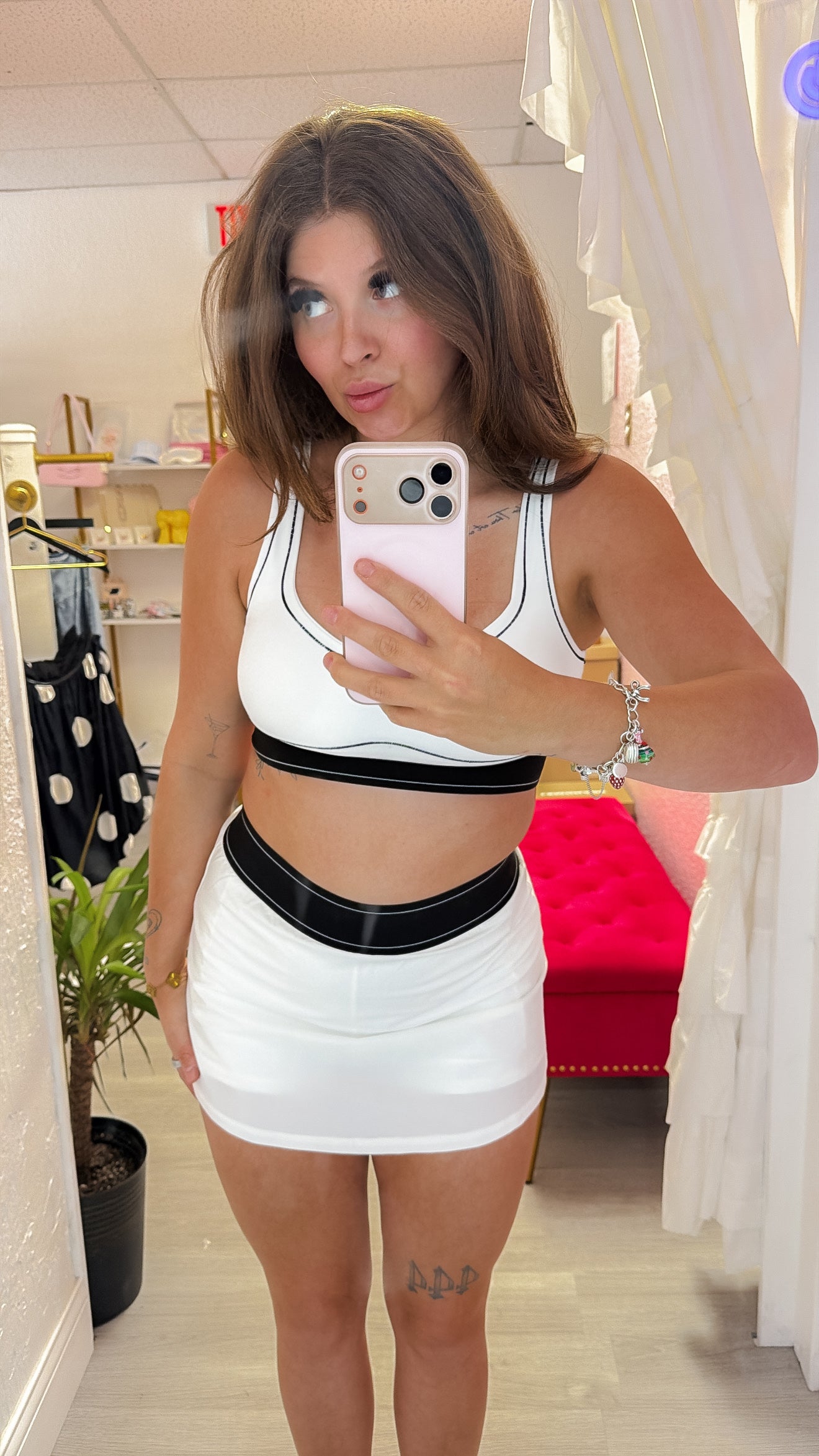 Match Point Tennis Skirt - WHITE