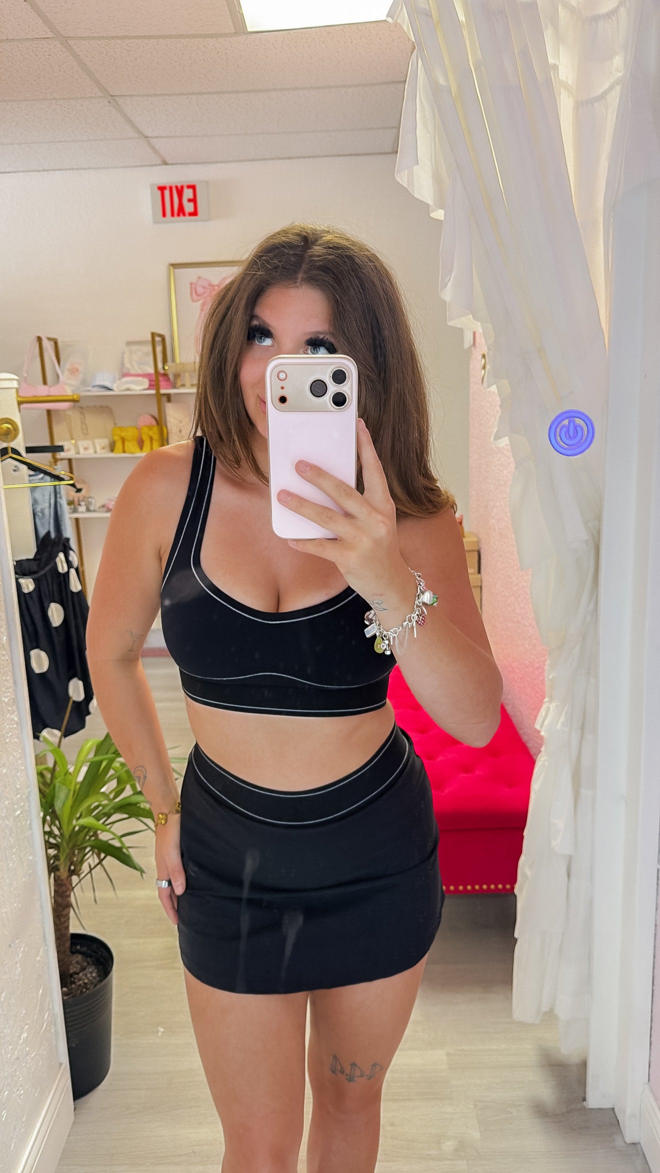 Match Point Tennis Skirt - BLACK
