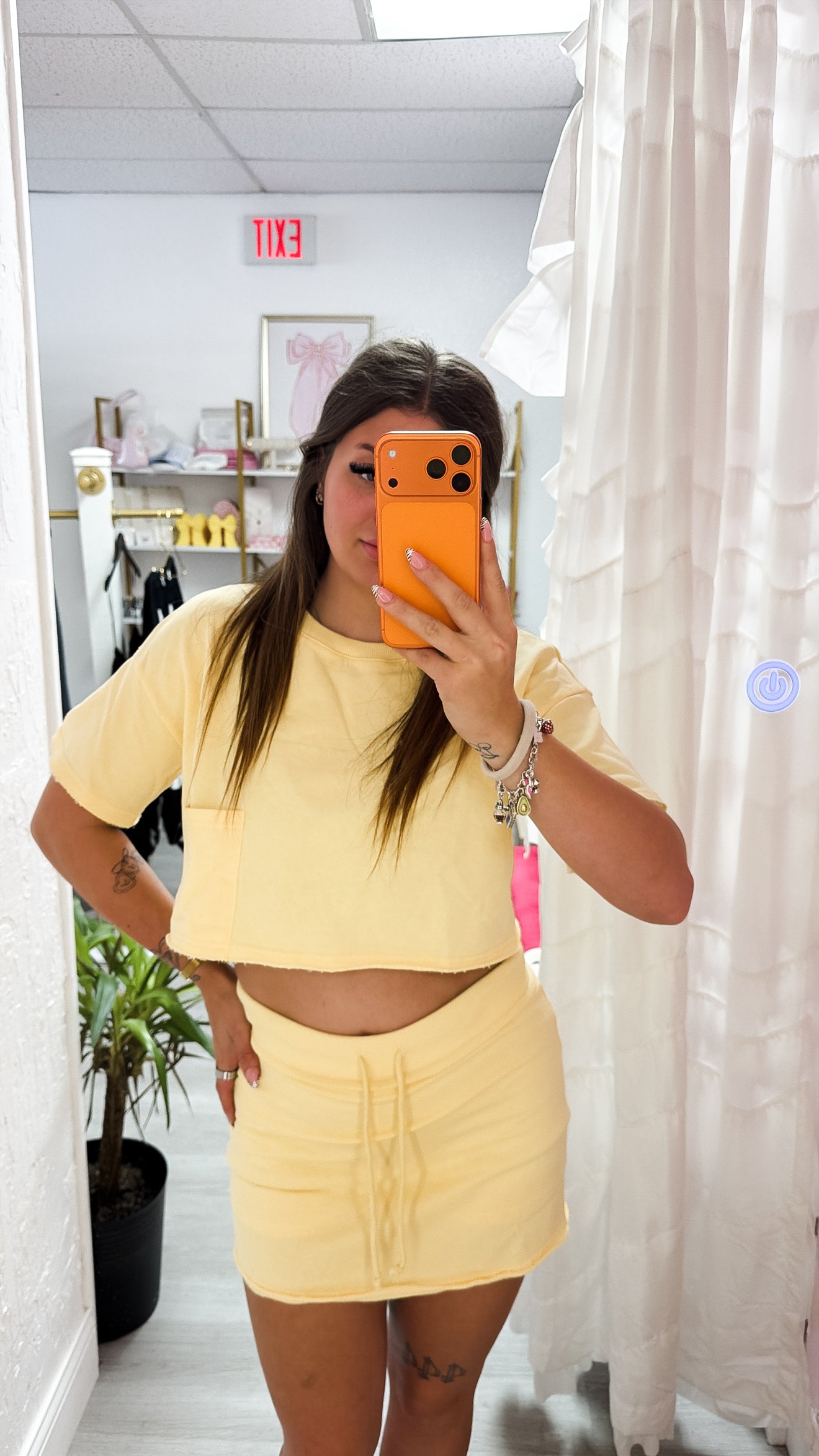 Sunny Crop T-Shirt and Skort Set