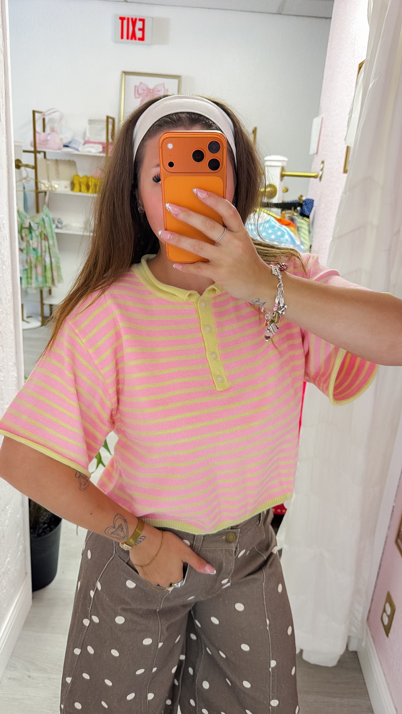 Strawberry Lemonade Knitted Top